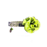 COLLAR MINI FLOR / LEOPARDO ELECTRIC AMARILLO